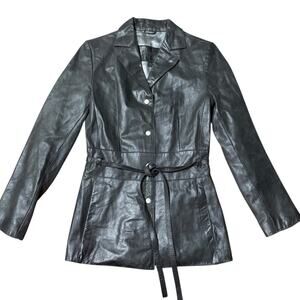 Vintage Guess Genuine Leather Jacket Size Small